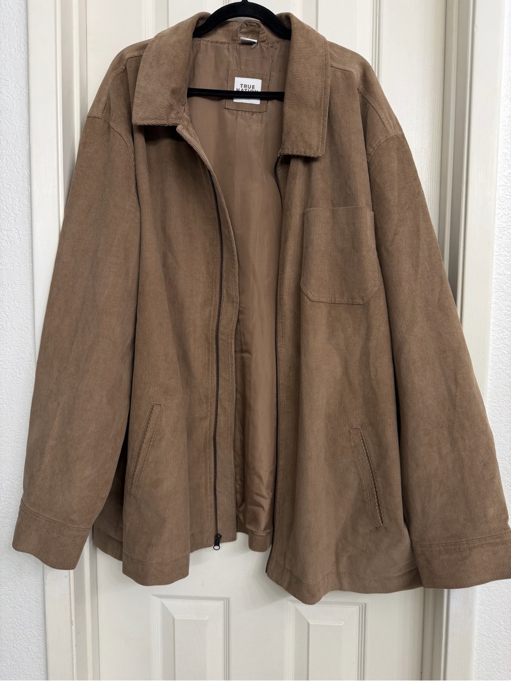 True Nation By DXL Men Brown Corduroy Jacket 2XLT 100% Cotton